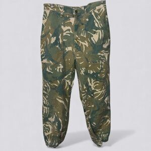 Mother wrapper patch springy Women's tropical Camo jogger baloon jean 30
